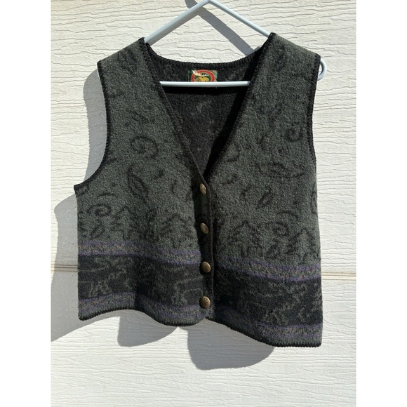 Alps Jackets & Blazers - Vintage Alps Fine Womens Apparel 100% Wool Decorative Button Vest Medium Classic
